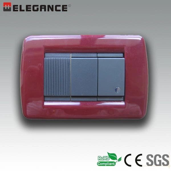 EV Series Factory Hot Sale Italian 3 Module Wall Switch